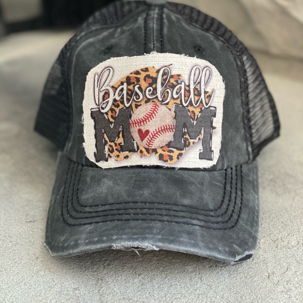 Baseball Mom Black Hat